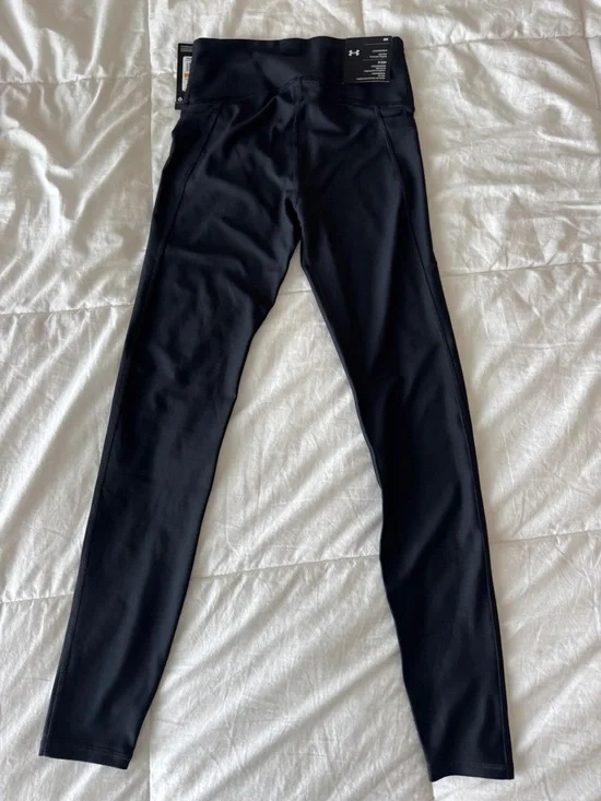 Under Armour HeatGear Armour HiRise Leggings Black Full Length NWT Size S - Picture 4 of 9